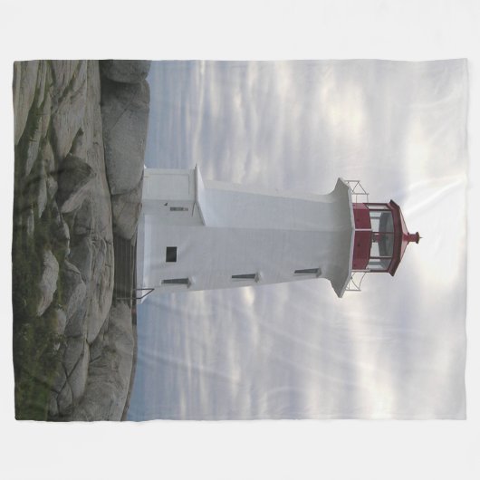 Peggy's Cove Lighthouse Fleece Blanket (3 Größen) (Vorderseite (Horizontal))