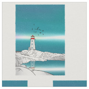 Peggys Cove Lighthouse Kanada Nova Scotia Stoff