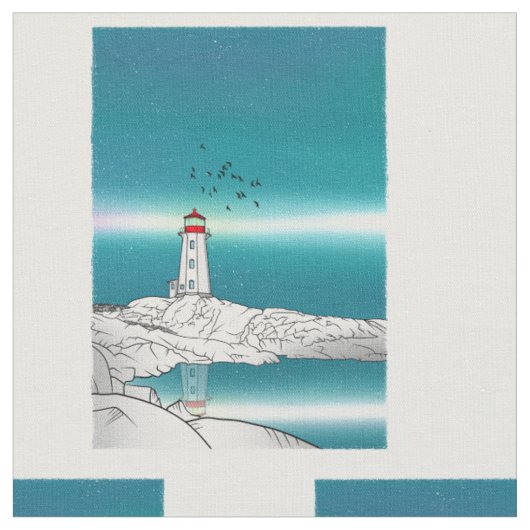 Peggys Cove Lighthouse Kanada Nova Scotia Stoff (Nahaufnahme)
