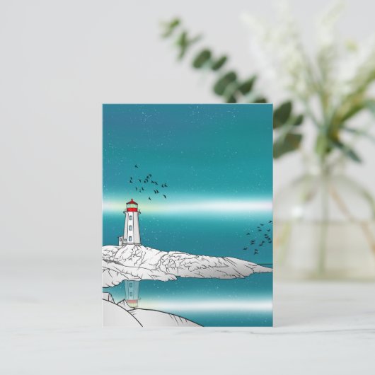 Peggy's Cove Lighthouse Kanada Postkarte (Stehend Vorderseite)