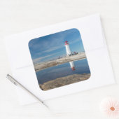 Peggy's Cove Lighthouse | Kanada Quadratischer Aufkleber (Umschlag)