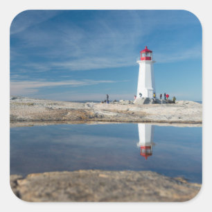 Peggy's Cove Lighthouse   Kanada Quadratischer Aufkleber