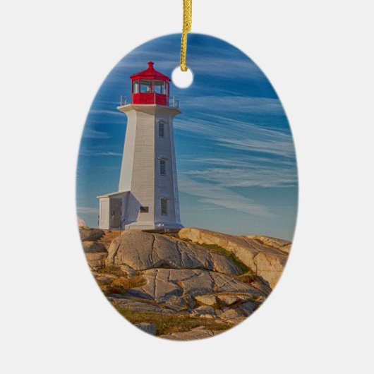 Peggy's Cove Lighthouse Keramik Ornament (Vorne)