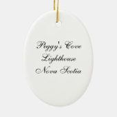 Peggy's Cove Lighthouse Keramik Ornament (Hinten)
