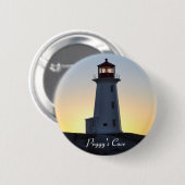 Peggy's Cove Lighthouse N.S. Button Button Abzeich (Vorne & Hinten)