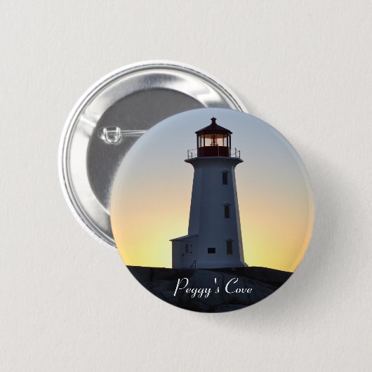 Peggy's Cove Lighthouse N.S. Button Button Abzeich (Vorne & Hinten)