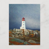 Peggys Cove Lighthouse Nova Scotia Canada Art Card Postkarte (Vorderseite)