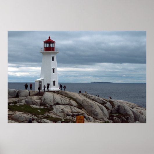 Peggys Cove Lighthouse, Nova Scotia Foto Poster (Vorne)
