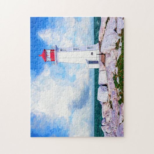 Peggys Cove Lighthouse - Nova Scotia Jigsaw Puzzle (Vertikal)