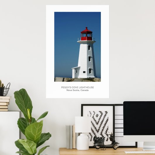Peggys Cove Lighthouse, Nova Scotia Poster (Heimbüro)