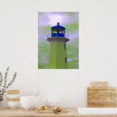 Peggy's Cove Lighthouse Poster Nova Scotia blau (Küche)