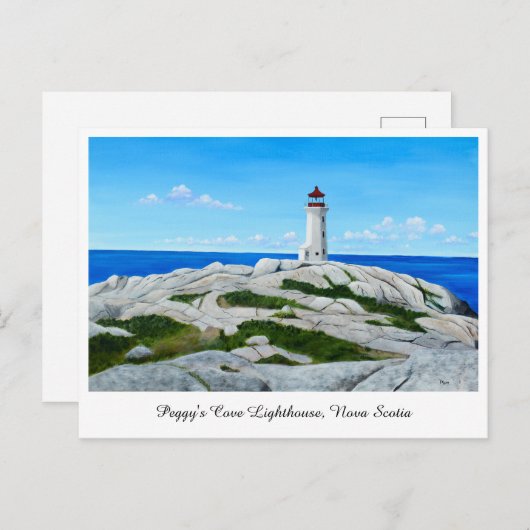 Peggy's Cove Lighthouse Postkarte (Vorne/Hinten)