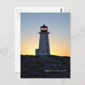 Peggy's Cove Lighthouse Route Nova Scotia Postkarte (Vorne/Hinten)