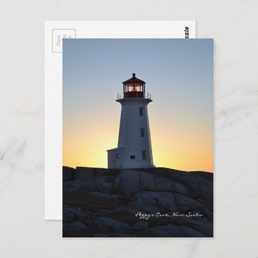 Peggy's Cove Lighthouse Route Nova Scotia Postkarte (Vorne/Hinten)