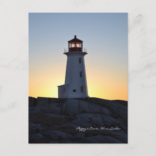 Peggy's Cove Lighthouse Route Nova Scotia Postkarte (Vorderseite)