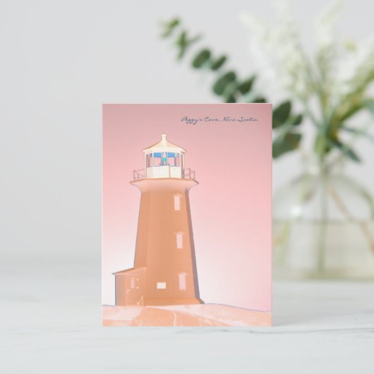 Peggy's Cove Lighthouse Route Nova Scotia Postkarte (Stehend Vorderseite)