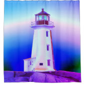 Peggy's Cove Lighthouse Route Nova Scotia Zoll Duschvorhang (Vorderseite)