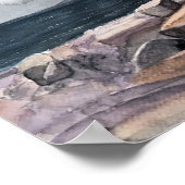 PEGGY'S COVE, NOVA SCOTIA, KANADA WATERCOLOR POSTER (Ecke)