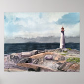 PEGGY'S COVE, NOVA SCOTIA, KANADA WATERCOLOR POSTER (Vorne)