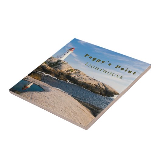 Peggys Point Lighthouse Atlantic Canada Fliese (Seite)