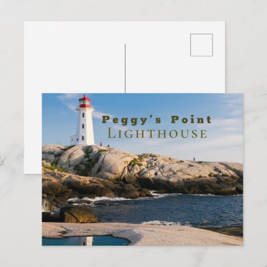 Peggys Point Lighthouse Atlantic Canada Postkarte (Vorne/Hinten)
