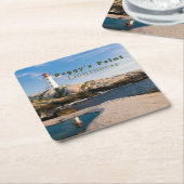 Peggys Point Lighthouse Atlantic Canada Rechteckiger Pappuntersetzer (angewinkelt)