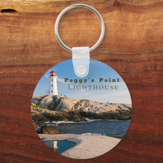 Peggys Point Lighthouse Atlantic Canada Schlüsselanhänger (Vorderseite)