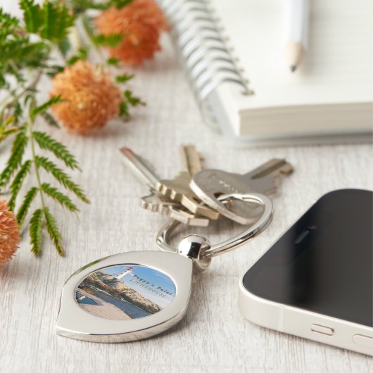 Peggys Point Lighthouse Atlantic Canada Schlüsselanhänger (Seite)