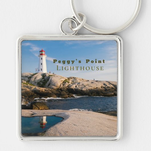 Peggys Point Lighthouse Atlantic Canada Schlüsselanhänger (Vorne)
