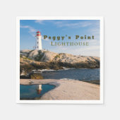 Peggys Point Lighthouse Atlantic Canada Serviette (Vorderseite)
