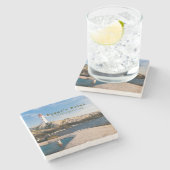 Peggys Point Lighthouse Atlantic Canada Steinuntersetzer (Seitenansicht)