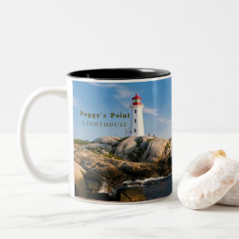 Peggys Point Lighthouse Atlantic Canada Zweifarbige Tasse