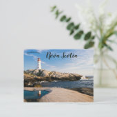 Peggy's Point Lighthouse Nova Scotia Postkarte (Stehend Vorderseite)