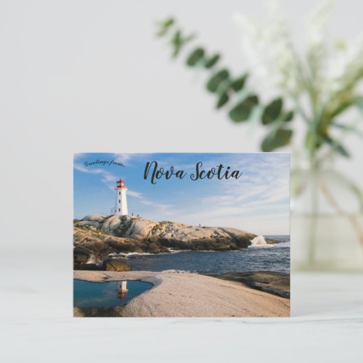 Peggy's Point Lighthouse Nova Scotia Postkarte (Stehend Vorderseite)