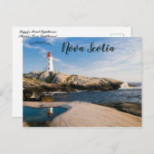 Peggy's Point Lighthouse Nova Scotia Postkarte (Vorne/Hinten)