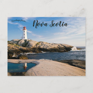 Peggy's Point Lighthouse Nova Scotia Postkarte