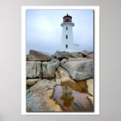 Peggys Point Lighthouse und Reflektion Poster (Vorne)