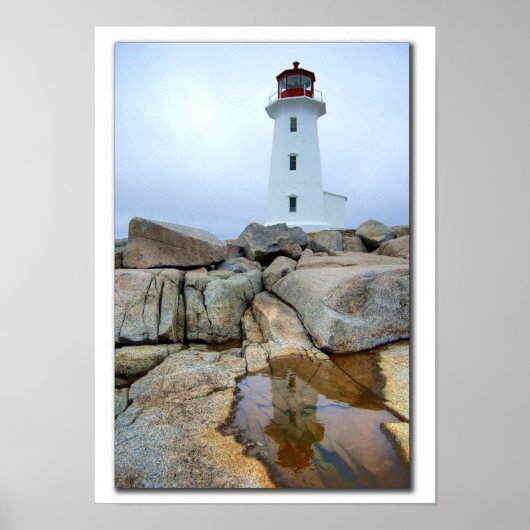 Peggys Point Lighthouse und Reflektion Poster (Vorne)