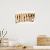 Pegs aus Holz Poster (Küche)