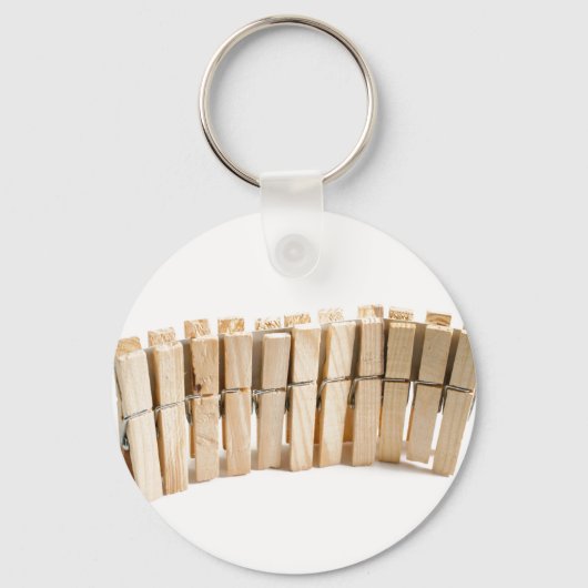 Pegs aus Holz Schlüsselanhänger (Vorderseite)