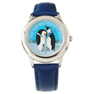 Peguin-Familie mit Baby-Pinguin Armbanduhr