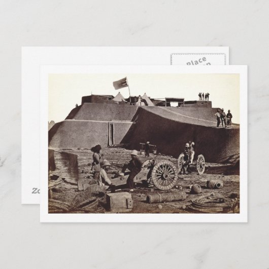 Pehlang Fort, 1860 (Silberalbumen) Postkarte (Vorne/Hinten)