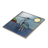 PEI Blau-Reiher Fliese (Seite)