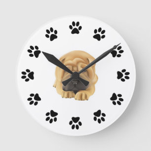 Pei-Piew-Druckwand-Uhr Runde Wanduhr