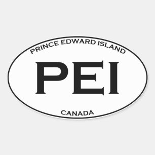 PEI - Prince-Edward-Insel Kanada Ovaler Aufkleber