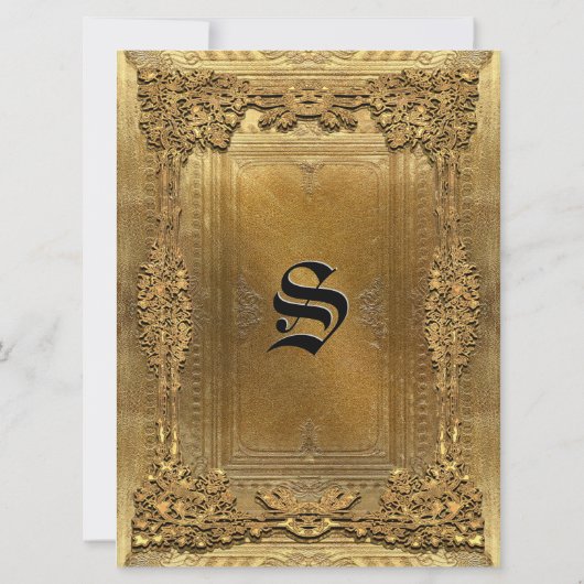 Peiffer Formal 6.5 x 8.75 Monogramm Hochzeitsempfa Einladung (Rückseite)