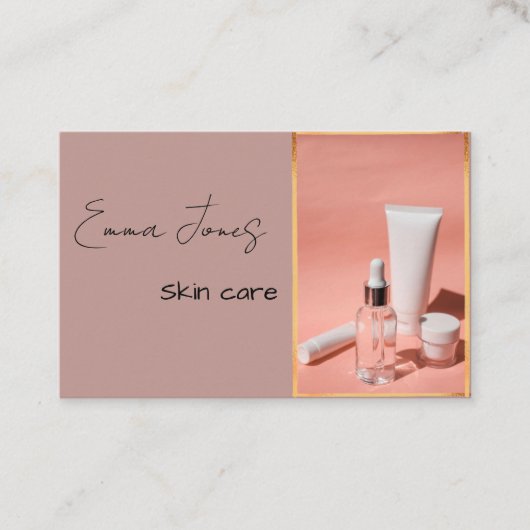 Peilen Sie die Visitenkarten für die Hautpflege Visitenkarte (Vorderseite)