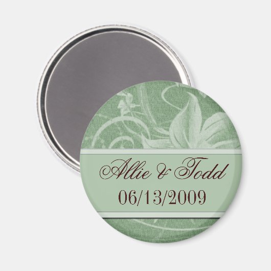 Peilgrün anpassen Speichern Sie die Datumsmagnete Magnet (Vorderseite/Rückseite)