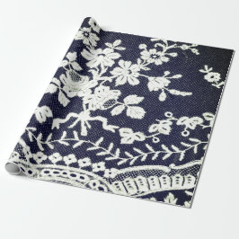 Peilpapier ANTIQUE LACE SCHWARZ UND WEISS Geschenkpapier