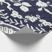 Peilpapier ANTIQUE LACE SCHWARZ UND WEISS Geschenkpapier (Ecke)